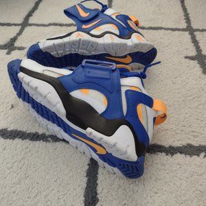 NIKE BARRAGE WHITE LEATHER ROYAL BLUE AND YELLOW SIZE 10